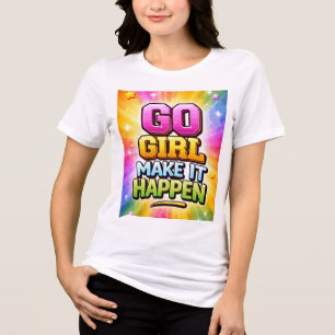T-shirt En Tri-matière Fille, Fais que ça Arrive Motivationnel