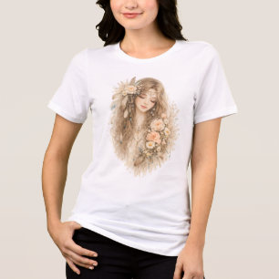 T-shirt En Tri-matière Fille Florale Boho