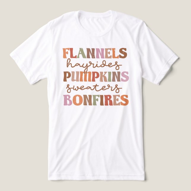 T-shirt En Tri-matière Flannings Bonfires Citrouille (Design Recto)