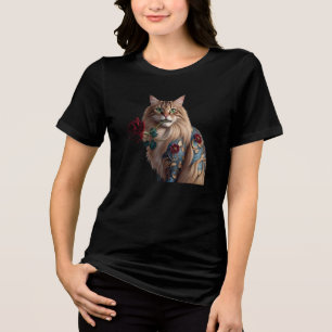 T-shirt En Tri-matière Fleur de chats
