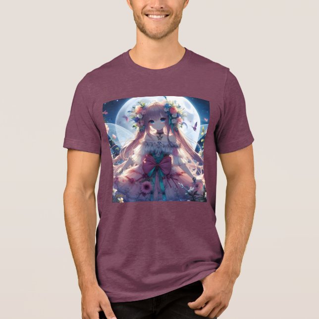 T-shirt En Tri-matière Fleur de lune d'Anime (Recto)