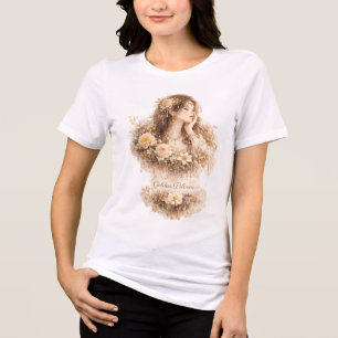 T-shirt En Tri-matière Fleur Dorée