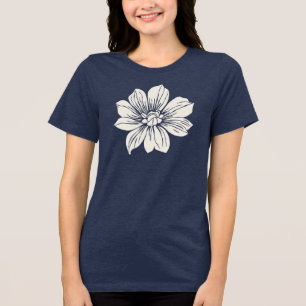 T-shirt En Tri-matière Fleurs blanches