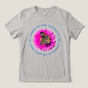 T-shirt En Tri-matière Fleurs de Votre Fidélité Papillon & Fleur