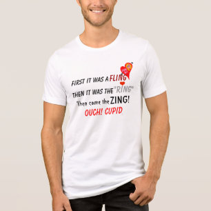 T-shirt En Tri-matière Fling Ring Zing Ouch Cupid Red Heart Humoristique