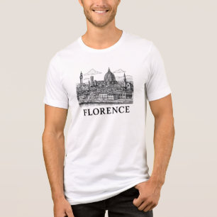T-shirt En Tri-matière Florence Cityscape - Duomo Cathedral Line Art