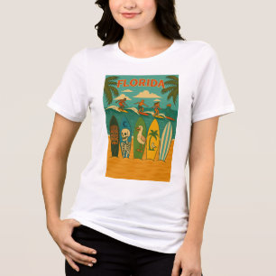 T-shirt En Tri-matière Floride Sand et Surf boards Design
