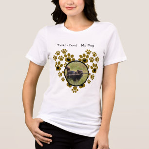 T-shirt En Tri-matière Forme de cœur avec des pattes de chien