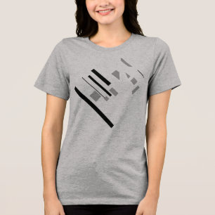 T-shirt En Tri-matière Formes géométriques en gris noir inspirées du MCM