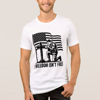 T-shirt En Tri-matière Freedom Isn't Free Kneeling Soldier Patriotic