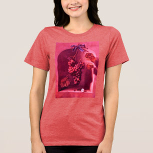 T-SHIRT EN TRI-MATIÈRE FRUITS DE SAISON / RAISINS SUSPENDUS ET PAPILLON R