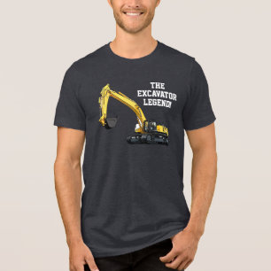 T-shirt En Tri-matière Funny Excavator Legend Opérateur d'équipement lour
