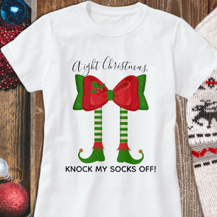 T-shirt En Tri-matière Funny Holiday Elf Bow Connaît Noël