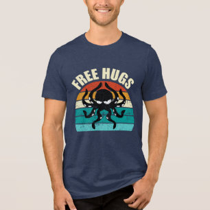T-shirt En Tri-matière Funny Octopus Libre Hugs Cephalopod Humour