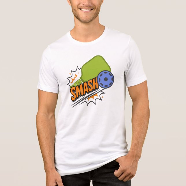T-shirt En Tri-matière Funny Pickleball Smash (Recto)