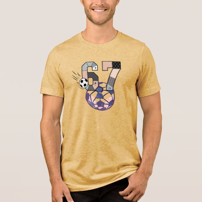 T-shirt En Tri-matière Funny Six Seven Soccer (Recto)