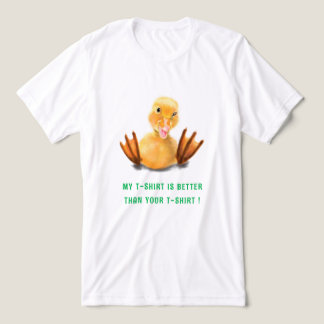 T-shirt En Tri-matière Funny Yellow Duck and Catchy Text