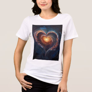 T-shirt En Tri-matière Galaxie de l'Amour du Cœur Cosmique – Romance de l