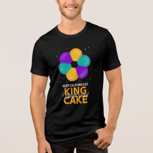 T-shirt En Tri-matière Gardez le calme et mangez King Cake Mardi Gras Shi