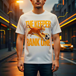 T-shirt En Tri-matière Gardien de but Chat de Football – Cadeau drôle et 