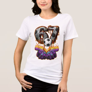 T-shirt En Tri-matière Gardien de but de football cool Maillot Numéro 67