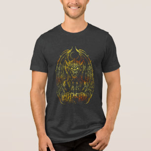 T-shirt En Tri-matière Gargouille au Clair de Lune : Œuvre d'Art Gothique