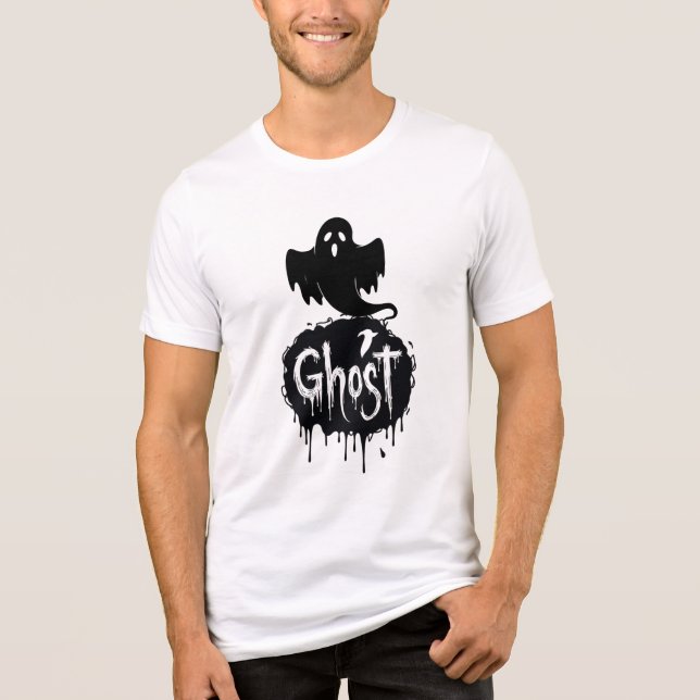 T-shirt En Tri-matière Ghost – Dark Horror Dripping Text Art (Recto)