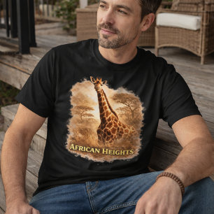 T-shirt En Tri-matière Girafe African Heights Fierté de la faune africa