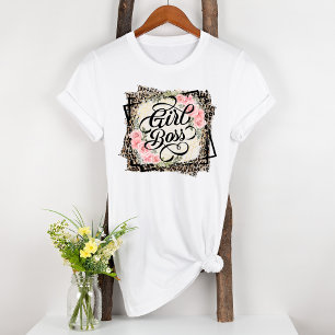 T-shirt En Tri-matière Girl Boss Moderne Leapord Print