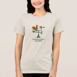 T-shirt En Tri-matière Girouette de coq boussole de cocktail amusante