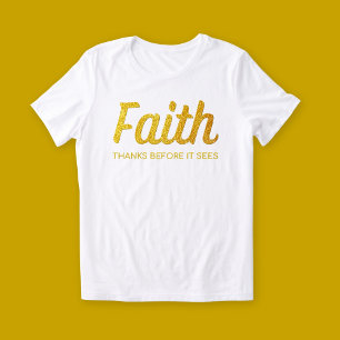 T-shirt En Tri-matière Gold Faith - Gratitude Inspiration Christian
