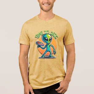 T-shirt En Tri-matière Golf de disque Alien rétroactif