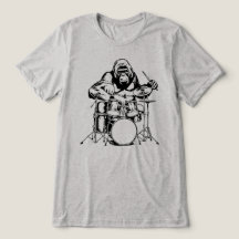 Gorille Puissant Batteur Faisant du Rock avec un K