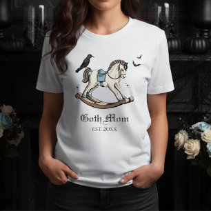 T-shirt En Tri-matière Goth Maman Bleu Victorien Rocking Horse