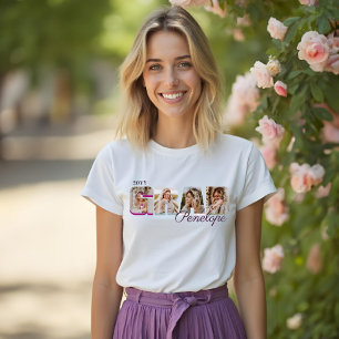 T-shirt En Tri-matière GRAD Bold Type Graduate Four Photos Nom personnali