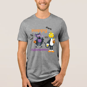 T-shirt En Tri-matière Grand oiseau et nombre   Joyeux Halloween