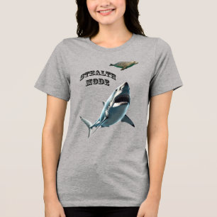T-shirt En Tri-matière Grand requin blanc traquant un phoque sous l'eau U