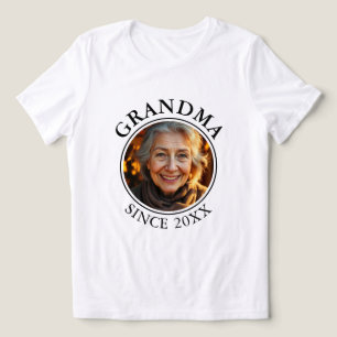 T-shirt En Tri-matière Grandma photo et texte noir simple depuis