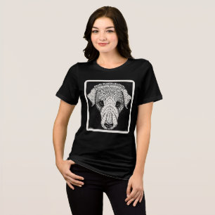 T-shirt En Tri-matière Graphique de tête de chien vintage