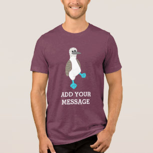 T-shirt En Tri-matière Graphique d'oiseau Booby à pieds bleus