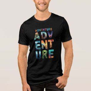 T-shirt En Tri-matière Graphisme d'aventure de randonnée et d'exploration