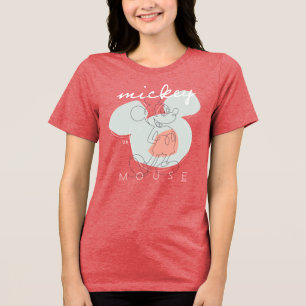 T-shirt En Tri-matière Graphisme de Mickey Mouse en ligne continue