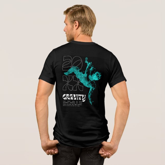 T-shirt En Tri-matière Gravity Dance 2025 - Dynamic Aqua Figure (Verso intégral)
