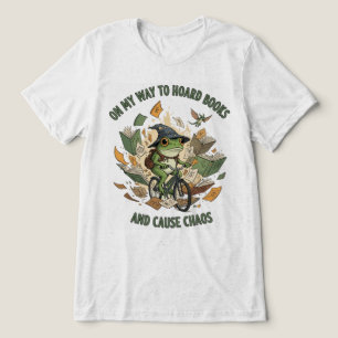 T-shirt En Tri-matière Grenouille Sur Mon Chemin Pour Accumuler Des Livre