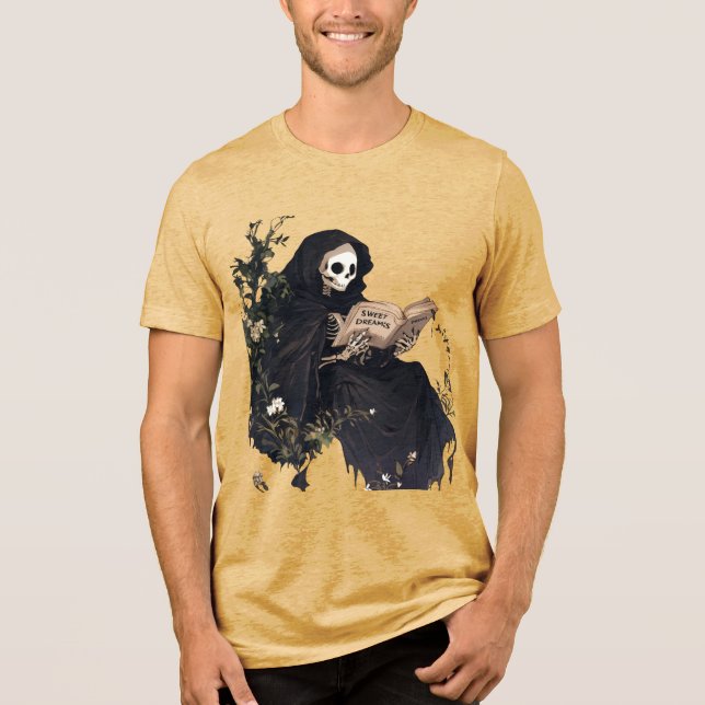 T-shirt En Tri-matière Grim Reaper Reading (Recto)