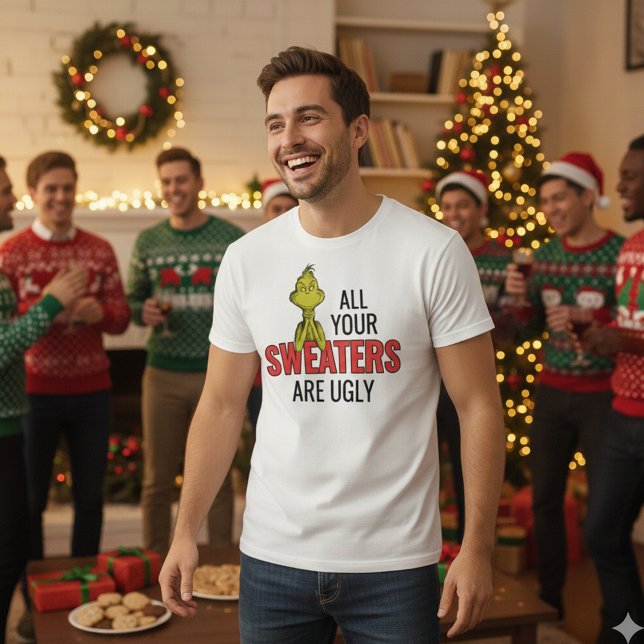 T-shirt En Tri-matière Grinch All Your Sweaters Are Ugly (Créateur téléchargé)
