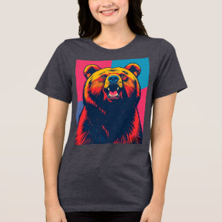 T-shirt En Tri-matière Grizzly Bear Pop Art