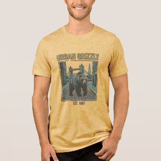 T-shirt En Tri-matière Grizzly Urbain Vintage Streetcore Faune