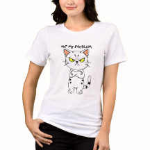 Grumpy Chat "Pas mon problème" illustration