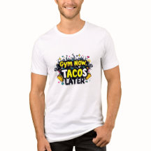 Gym Now Tacos Plus Tard Bella+Canvas Tri-Blend T-S